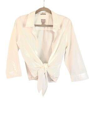 Chico's Ivory Tie-Front Blouse